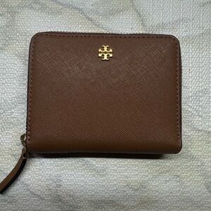Tory Burch Emerson Mini Brown Leather Wallet
